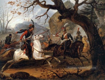 Bataille napoléonienne dans les Alpes Horace Vernet Peinture à l'huile